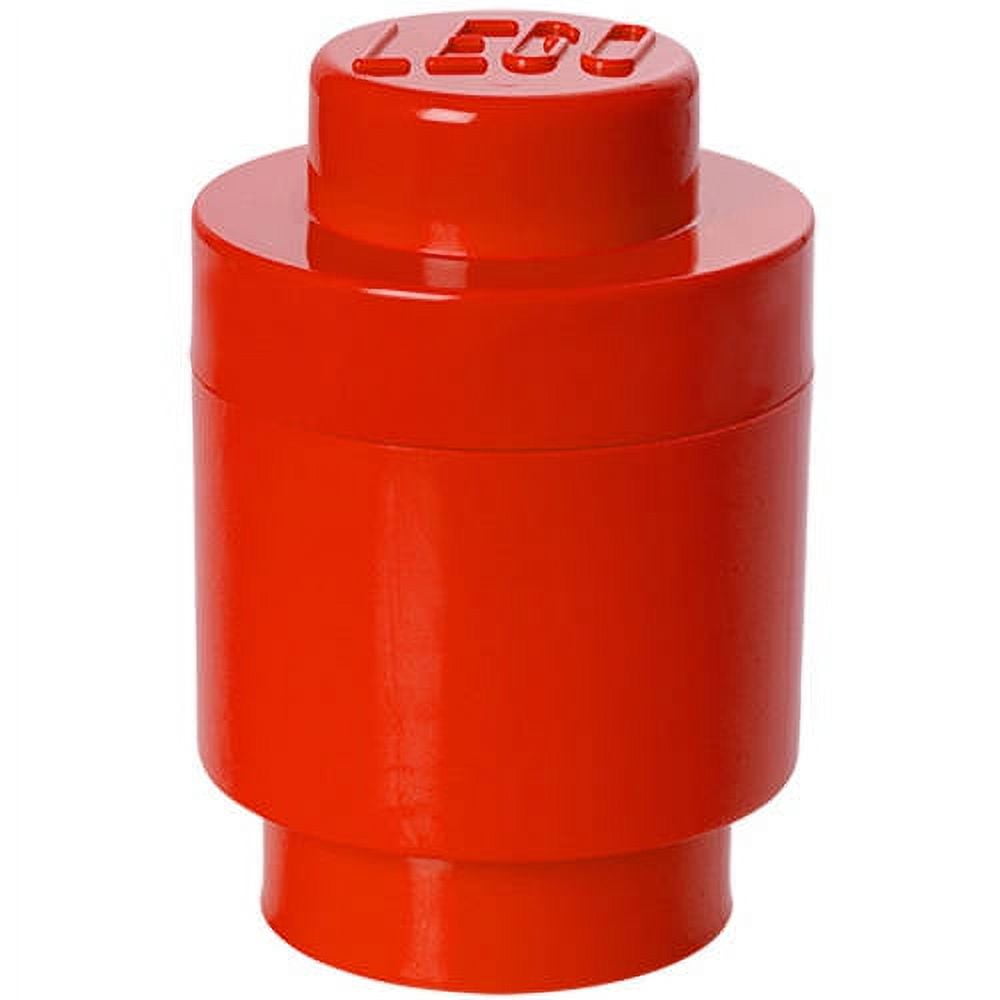 LEGO Round Storage Brick Toy Box, Bright Red